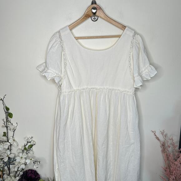 FREE PEOPLE Free-est La Vie Maxi Dress Ivory Cream Sz S {3N39} - Picture 4 of 10